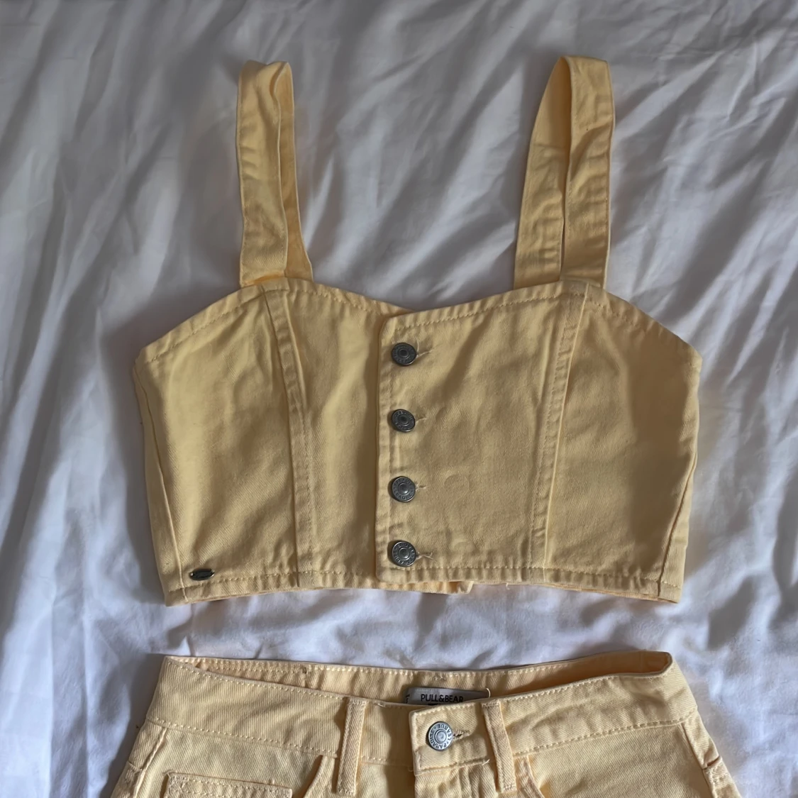 Jeanskjol med matchande jeanstopp - 90