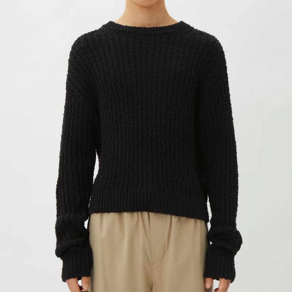 Svart Weekday Jesper Rib Sweater | Plick Second Hand