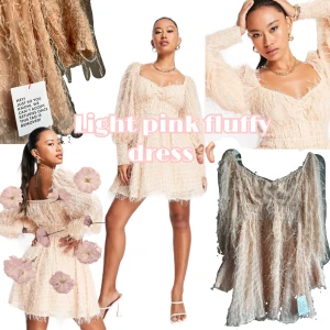 Ljusrosa fluffig klänning - Helt OANVÄND ljusrosa fluffig festklänning från asos, storlek 40🩰✨ Supersöt men passar tyvärr inte mig så säljer den här för 200kr (köpt för 689kr). Skickar gärna fler bilder☺️