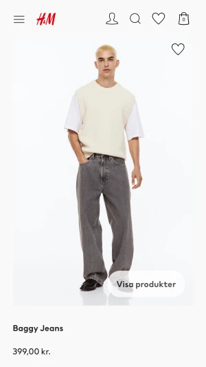 Baggy Jeans - Säljer mina baggy jeans från HM då jag inte använt dom. Inga skador, skriv för funderingar eller mer bilder😃