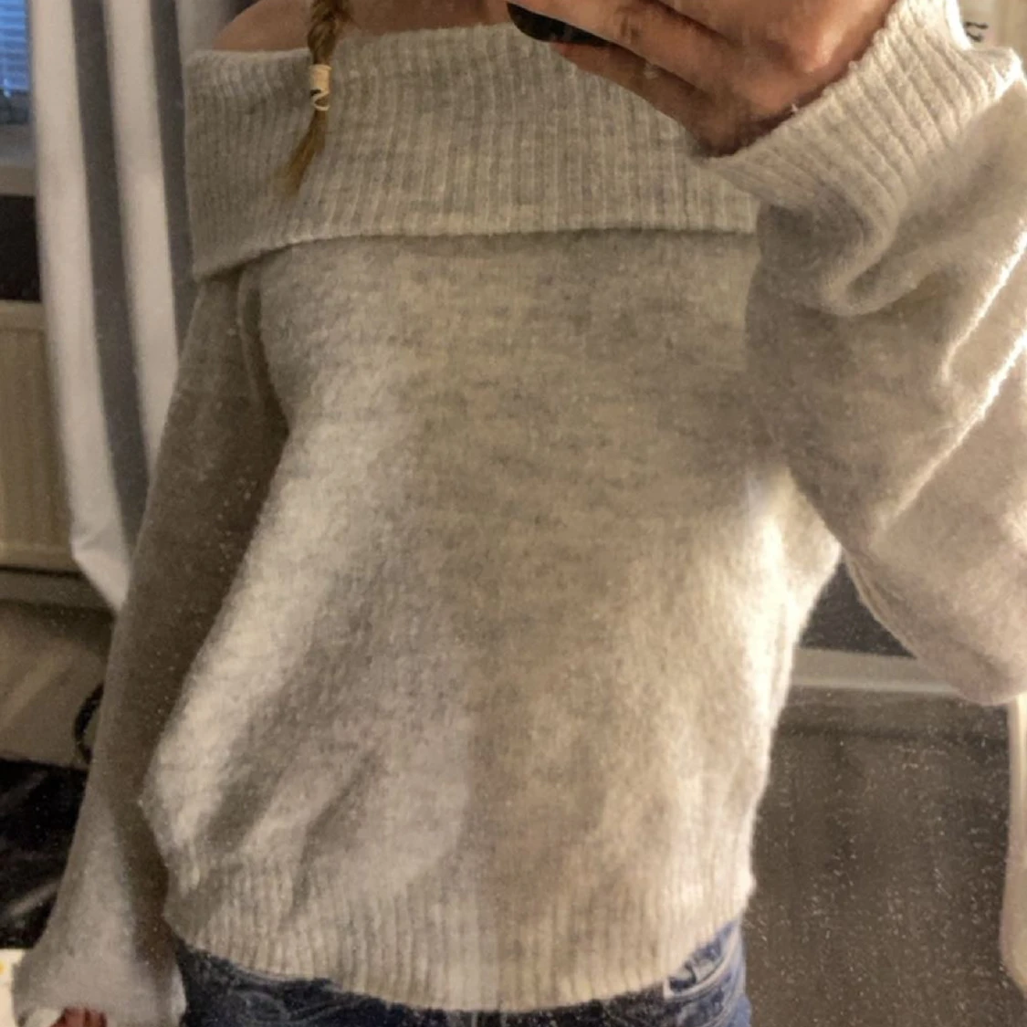 Stickad offshoulder tröja😍