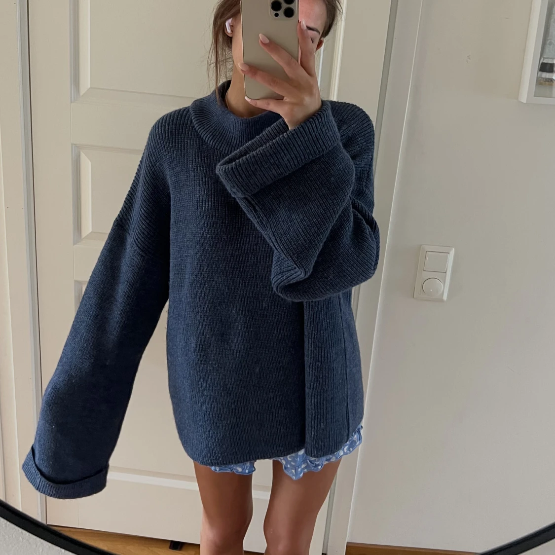 Oversize stickad tröja  - 90