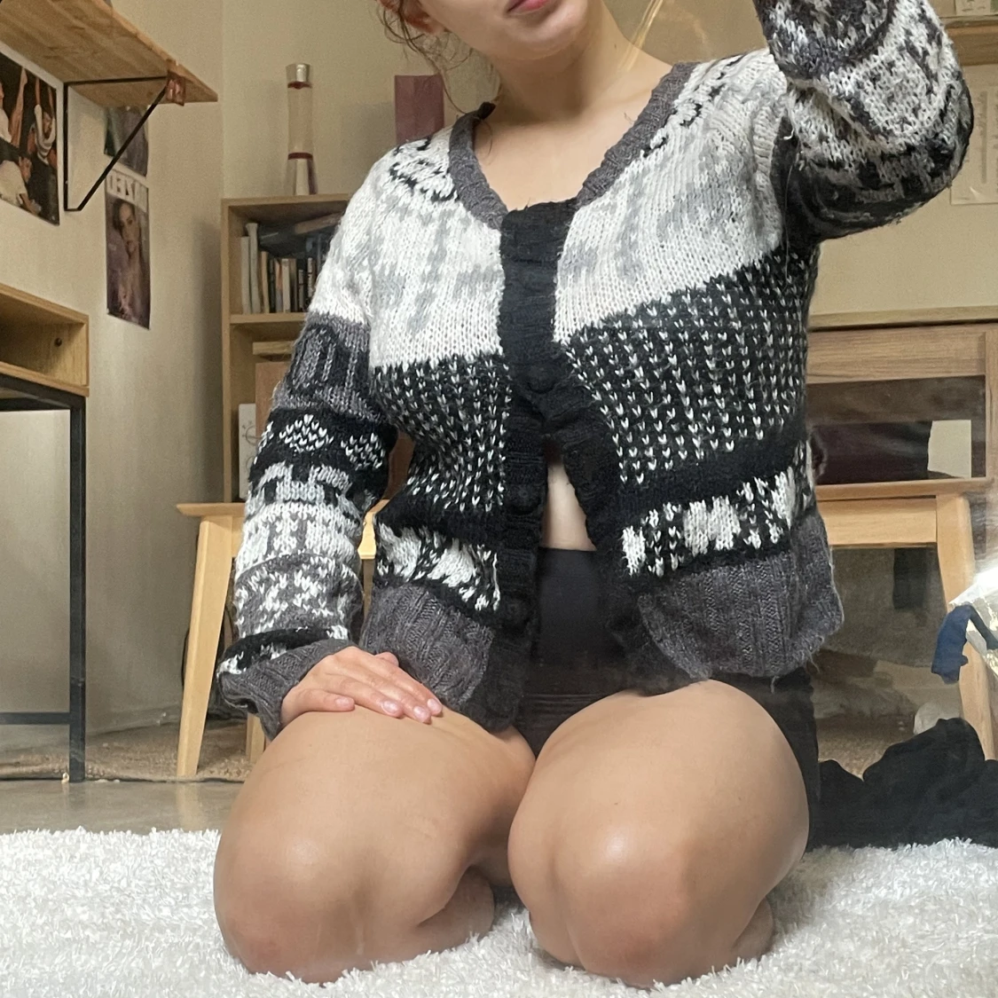 Fin stickad kofta - 90