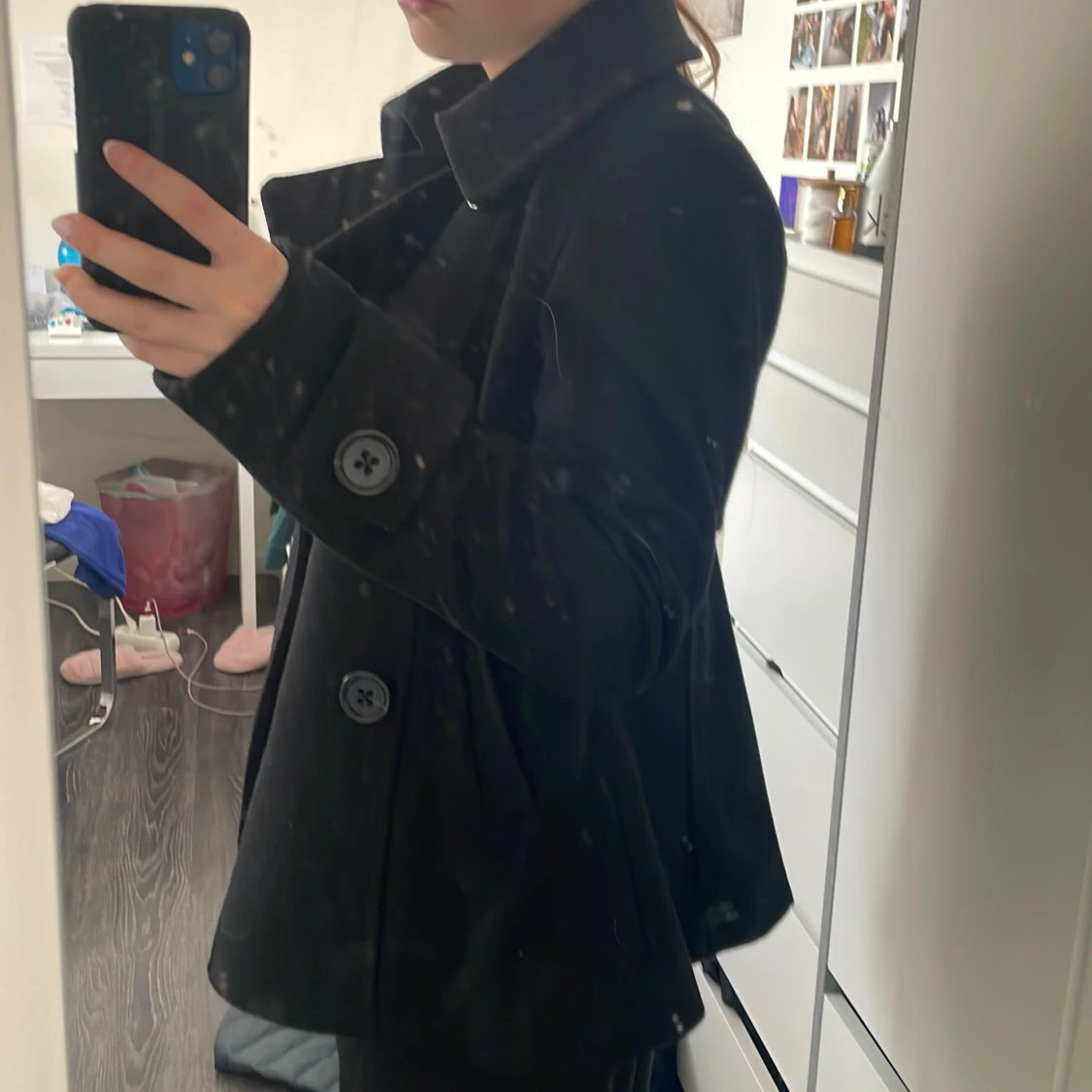 Svart kort kappa - 91