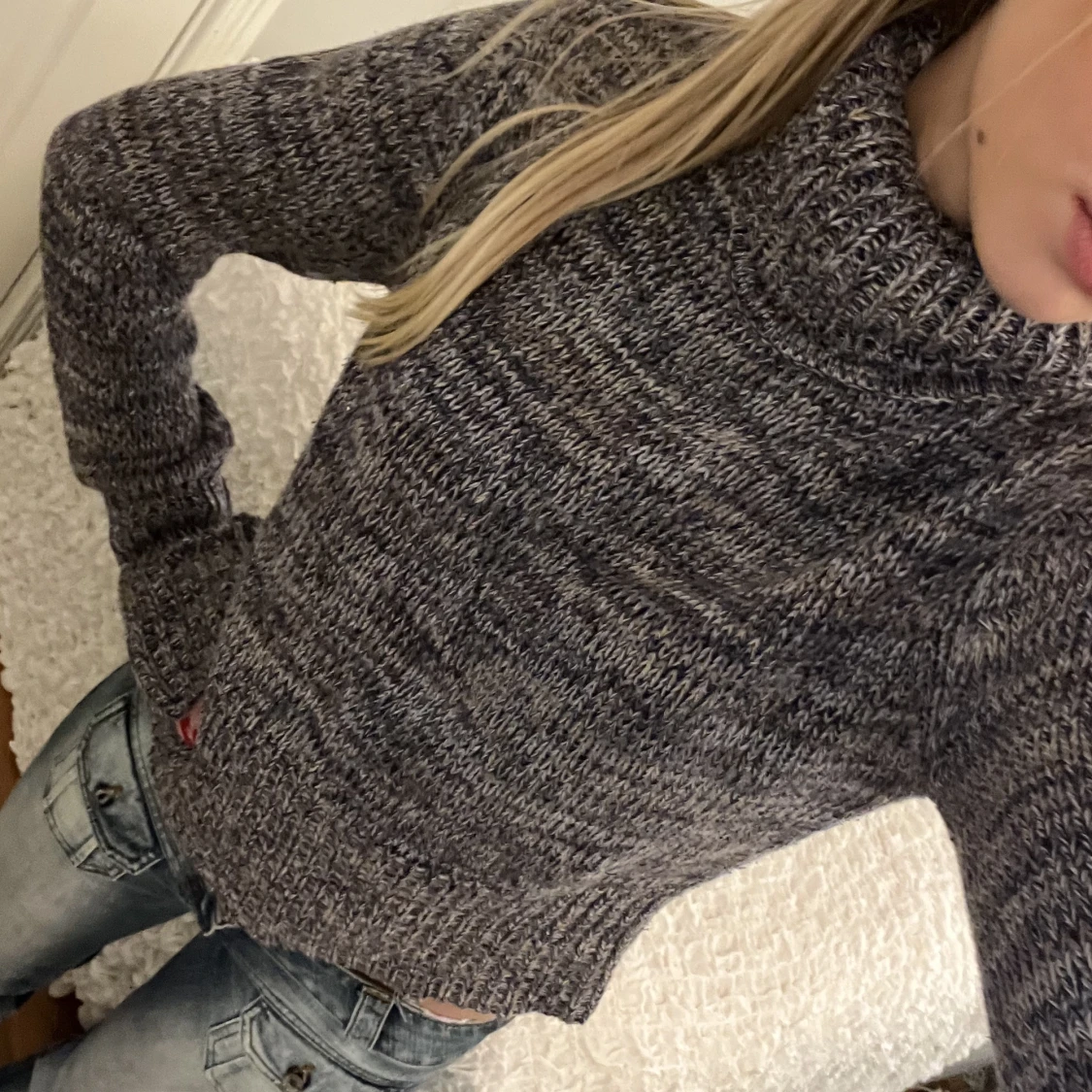 Mönstrad stickad tröja - 91