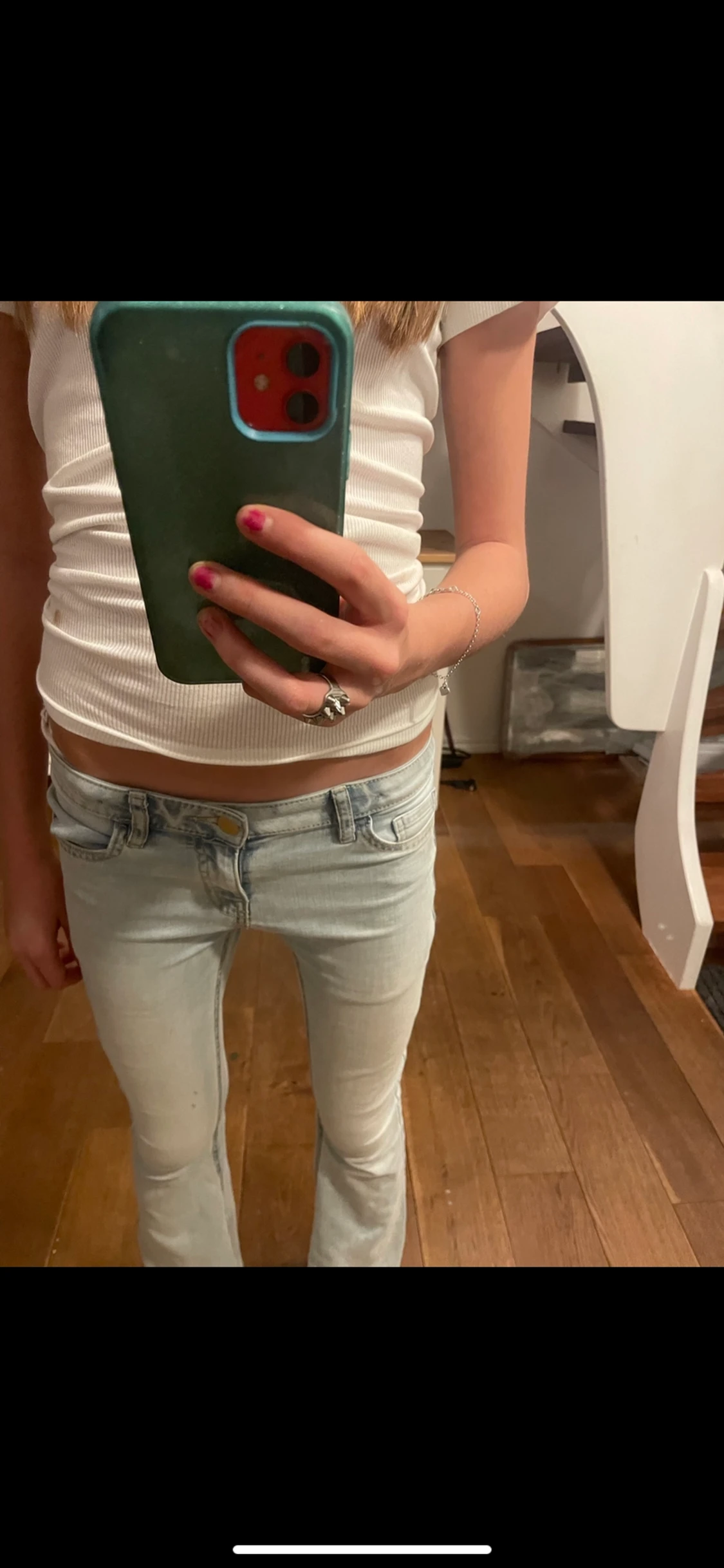 Lågmidjade flared jeans