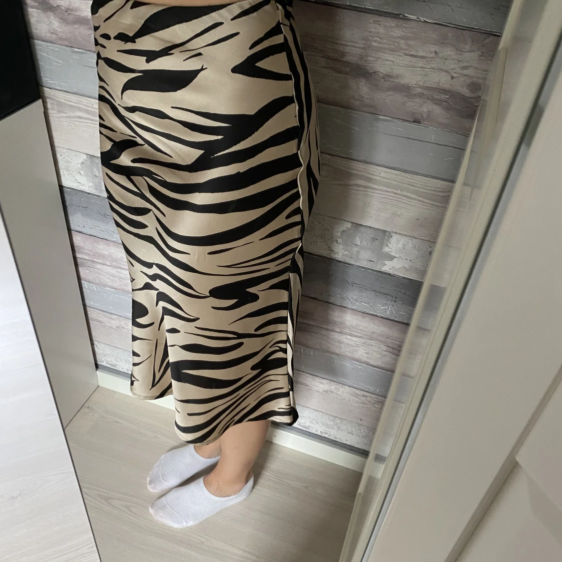 Mönstrad silkes kjol - 91