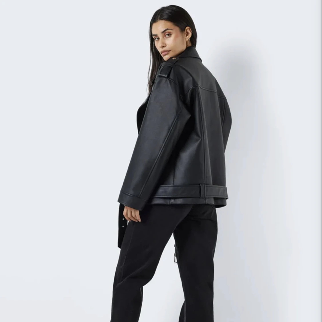 Oversize skinnjacka - 91