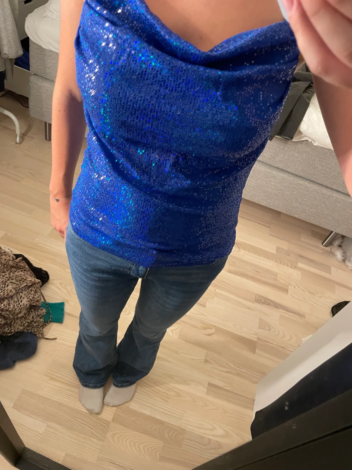 GLITTRIG TOPP 💎 💙 - 90