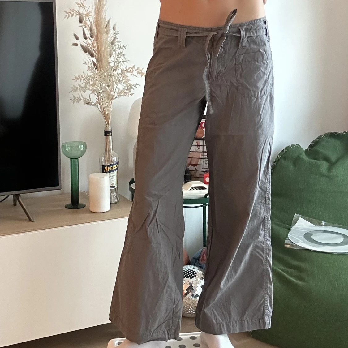 grey wide leg pants 