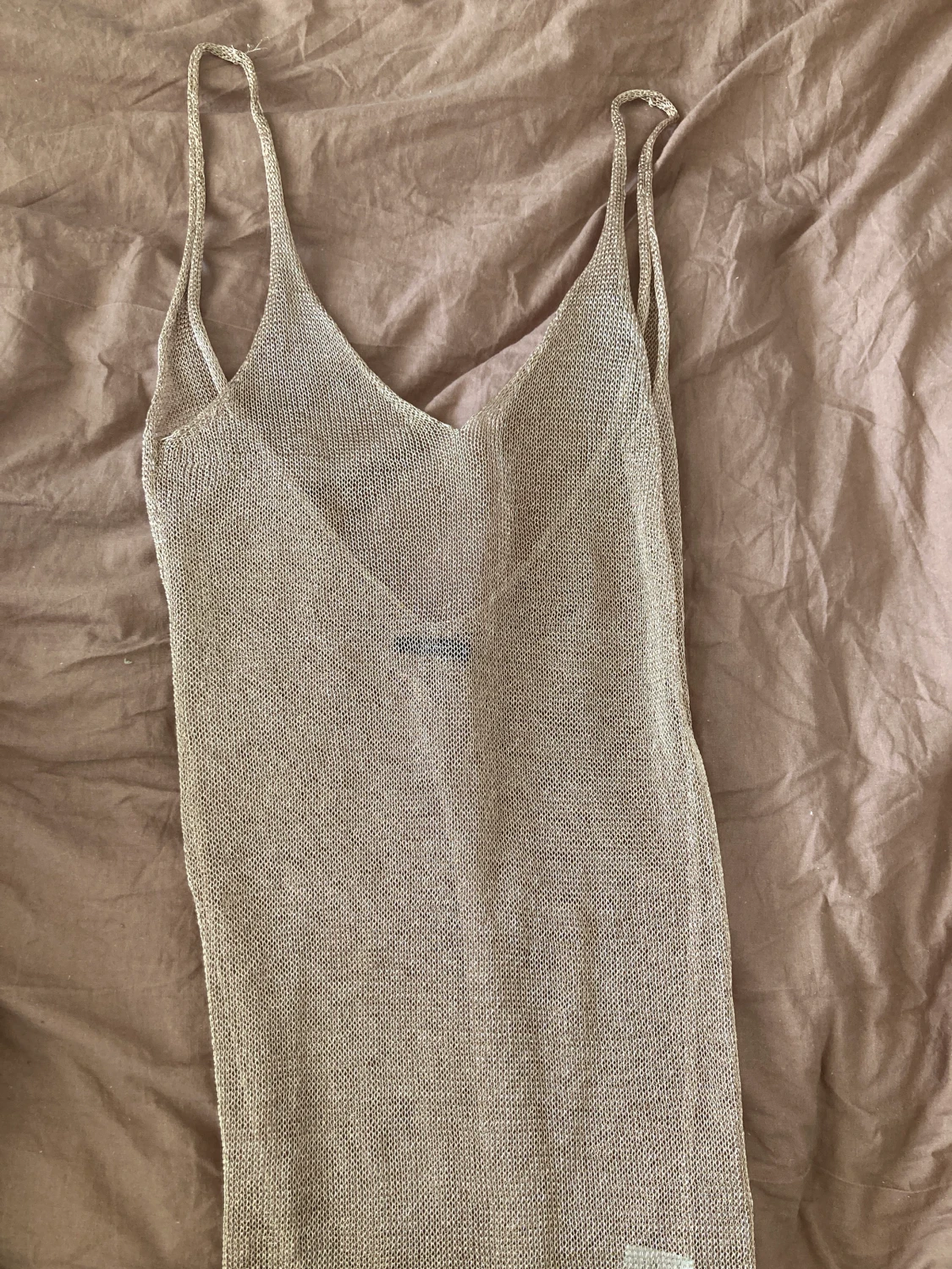 Brand new- sheer/ see through long rosegold dress