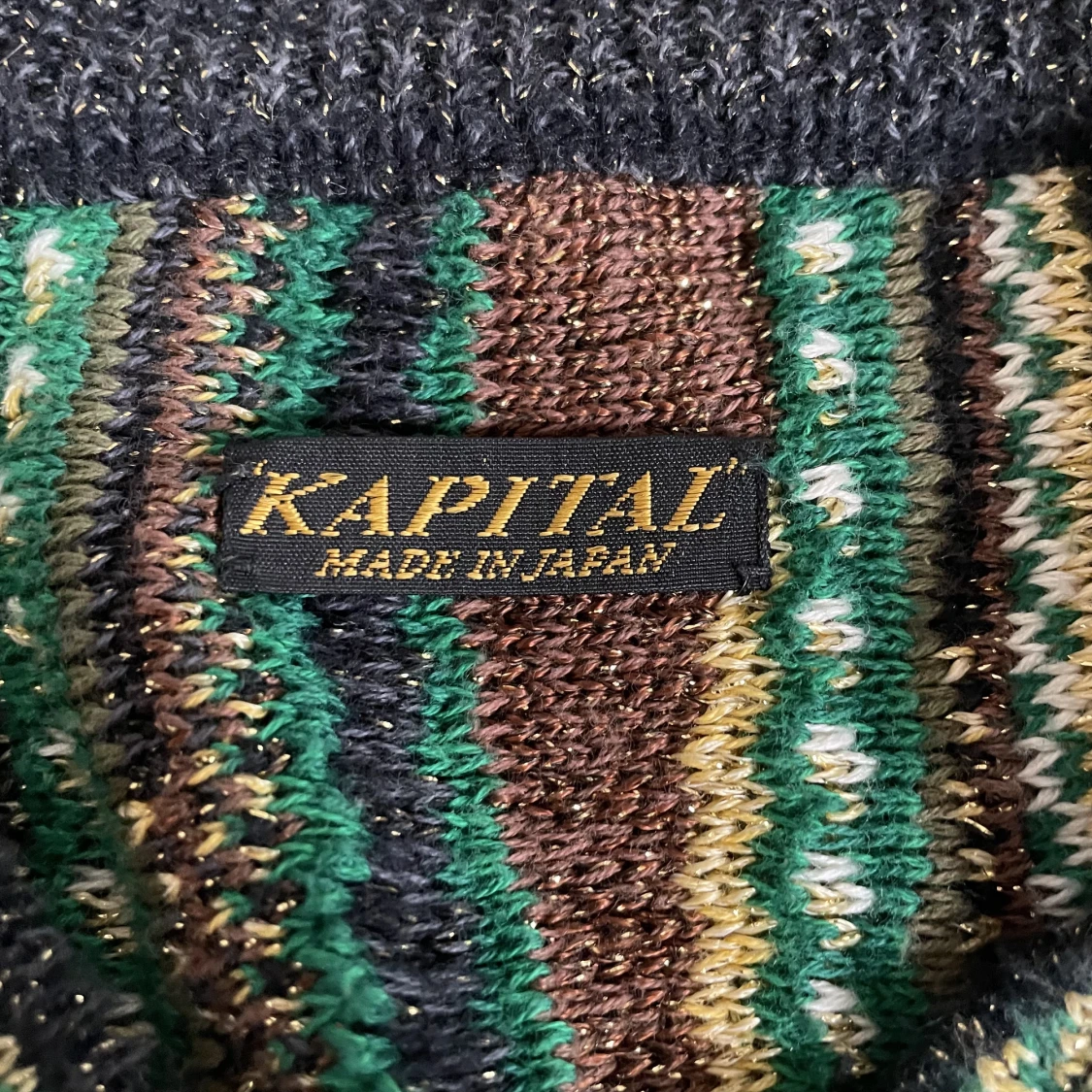 Kapital 7G Knit Rasta Gaudy Crew Sweater - 91