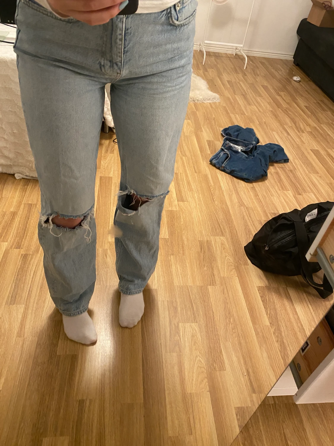 Ljusblå jeans ifrån Gina tricot💙