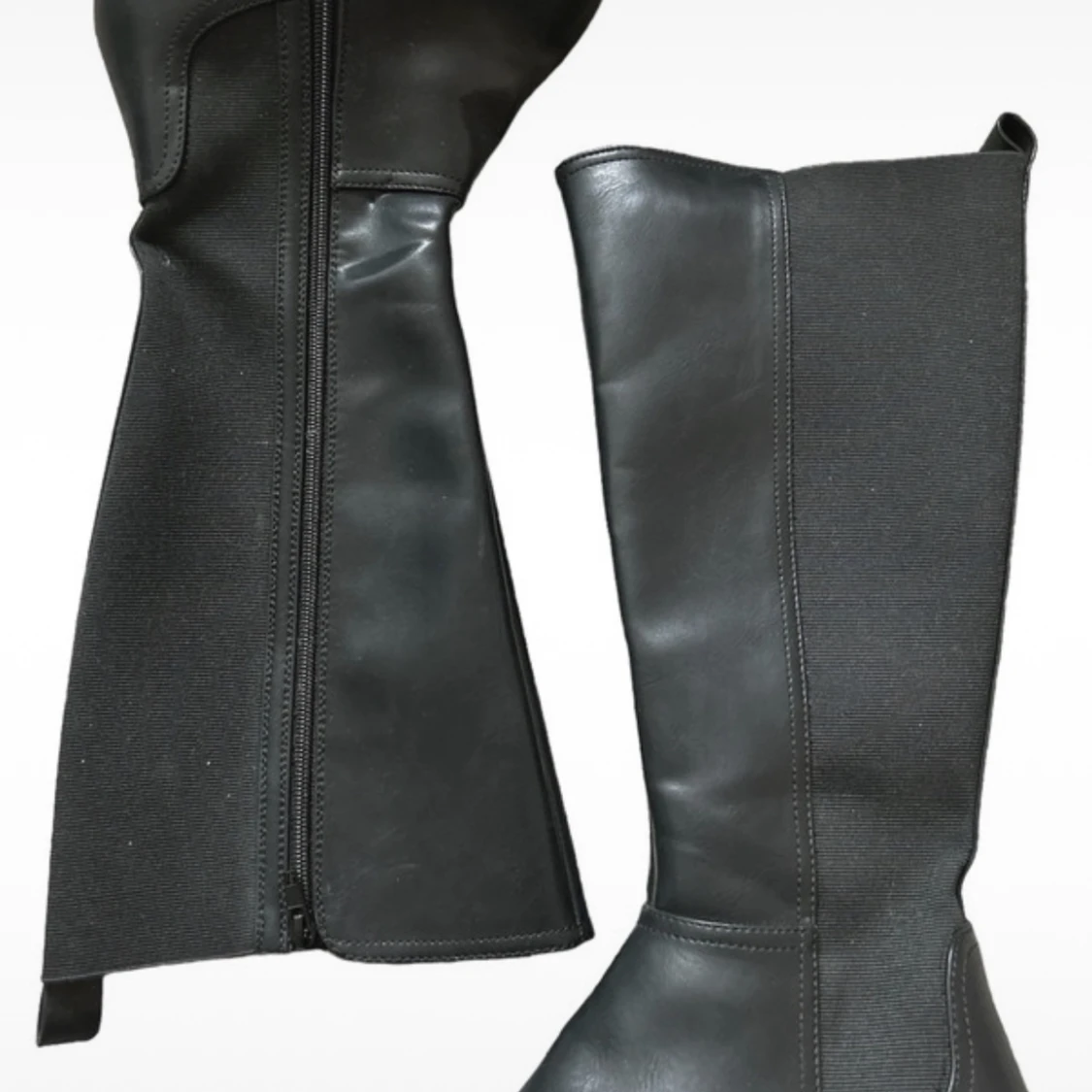 Knähöga svarta boots - 90