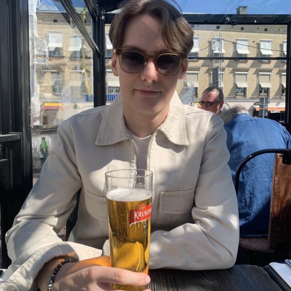 Overshirt med zip från zara  - 90