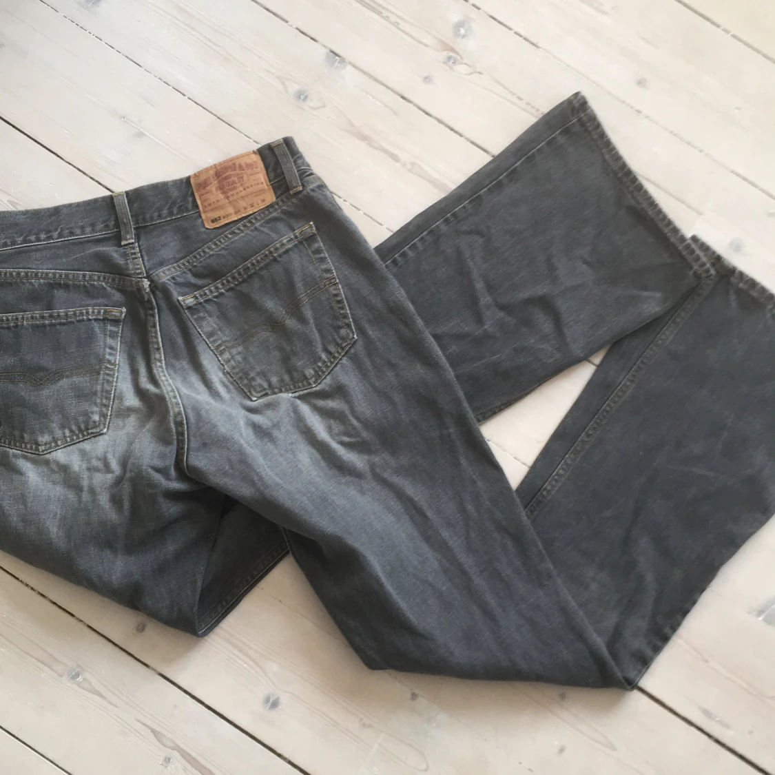 Lågmidjade bootcut gråa jeans - 90