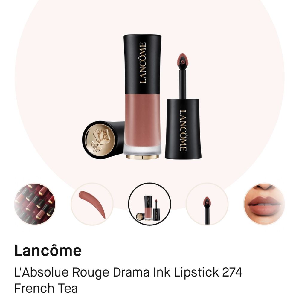 Nytt flytande läppstift från Lancome! I färgen 274 French Tea Säljer för att jag köpte fel typ av läppstift. 325kr nypris. Övrigt.