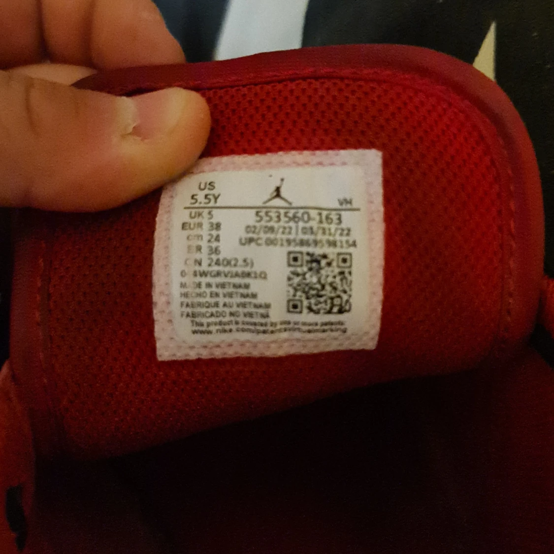 Jordan 1 low röd 38 - 91