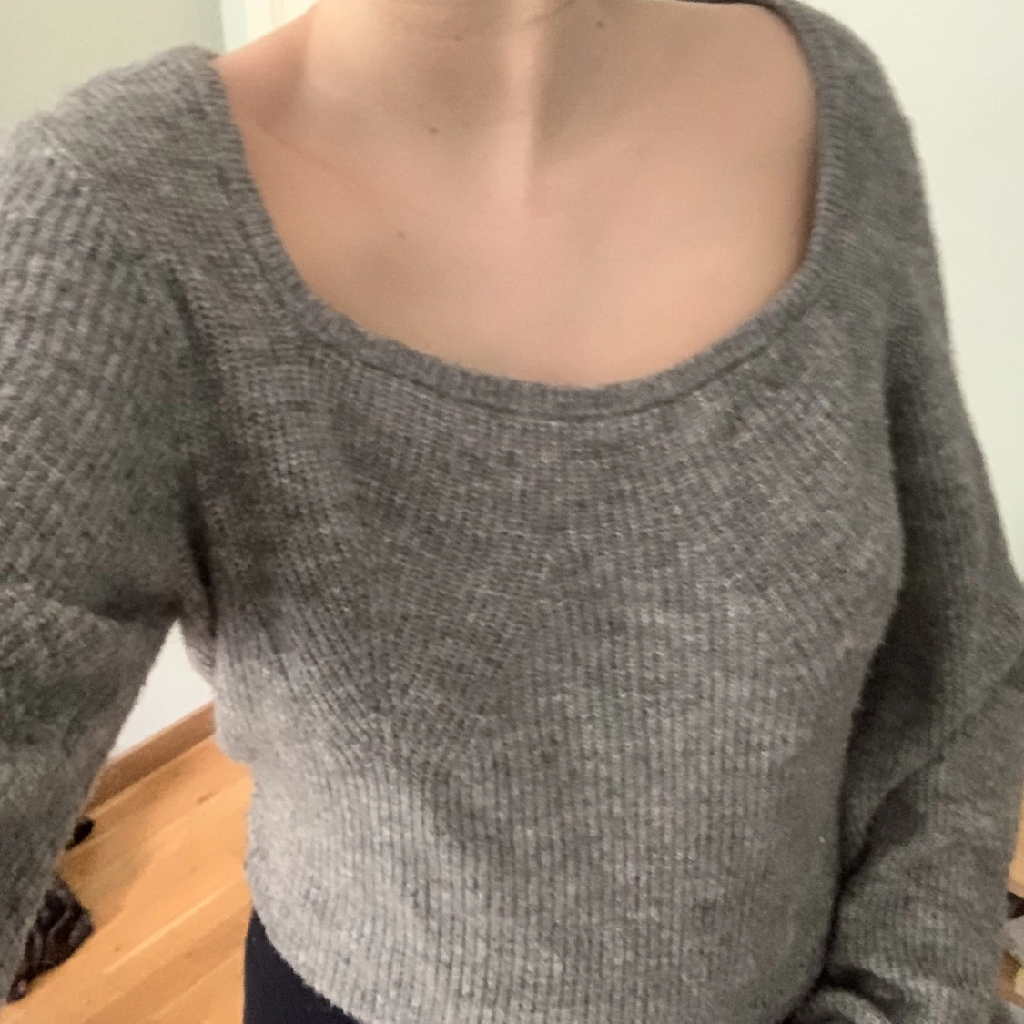 Stickad långärmad tröja - 91