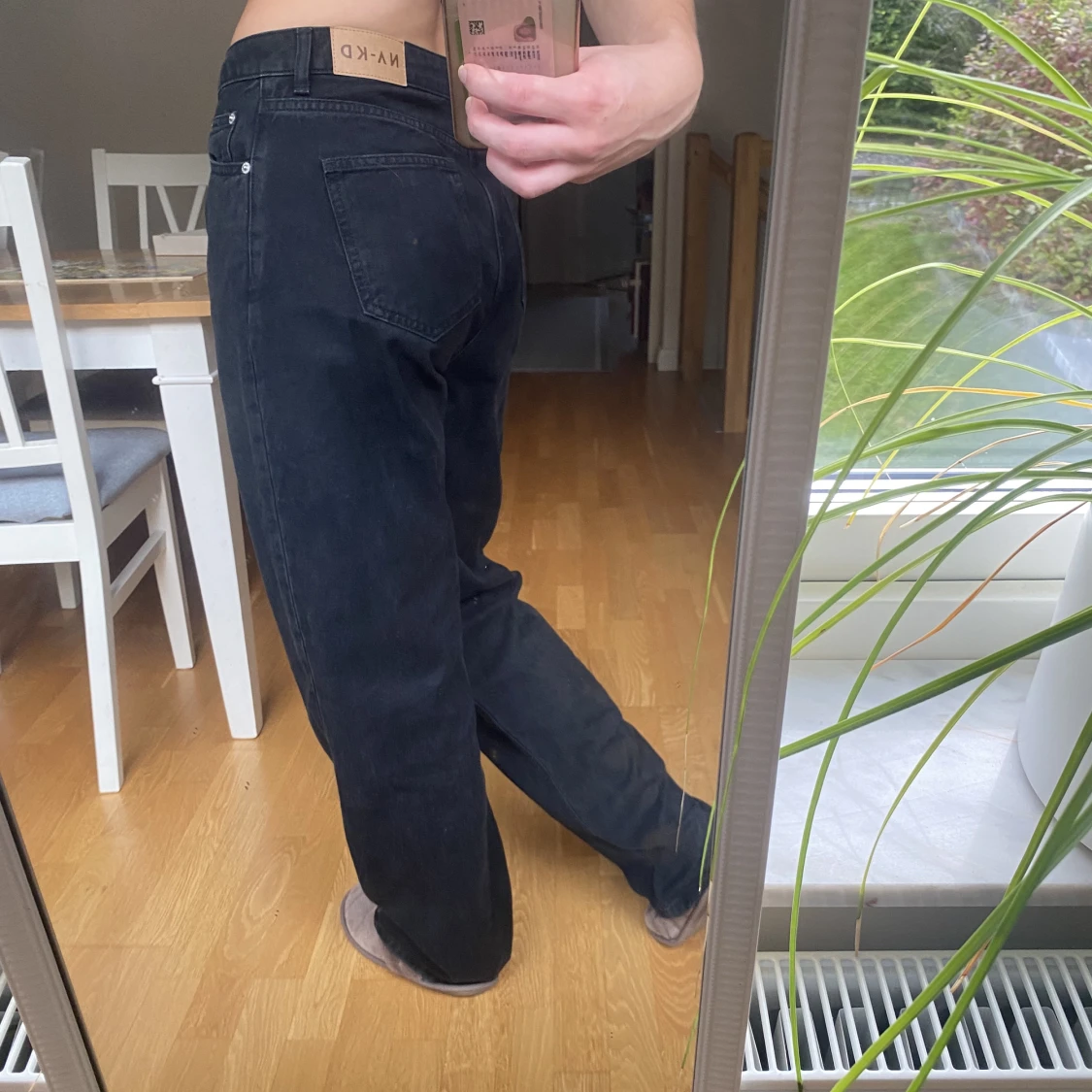 baggy svarta jeans - 91