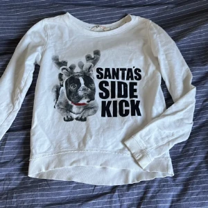 Jultröja! 🎄❤️ - En jättegullig Jultröja med tryck! Det står ”santas side kick” på den. Där är i använt men bra skick ❤️