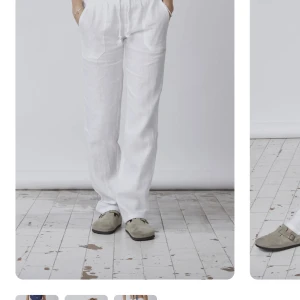 Linnebyxor  - Köpte dessa byxor i sommras men väljer nu att sälja dom. Nypris på byxorna är 799kr och dom är väldigt bra skick.