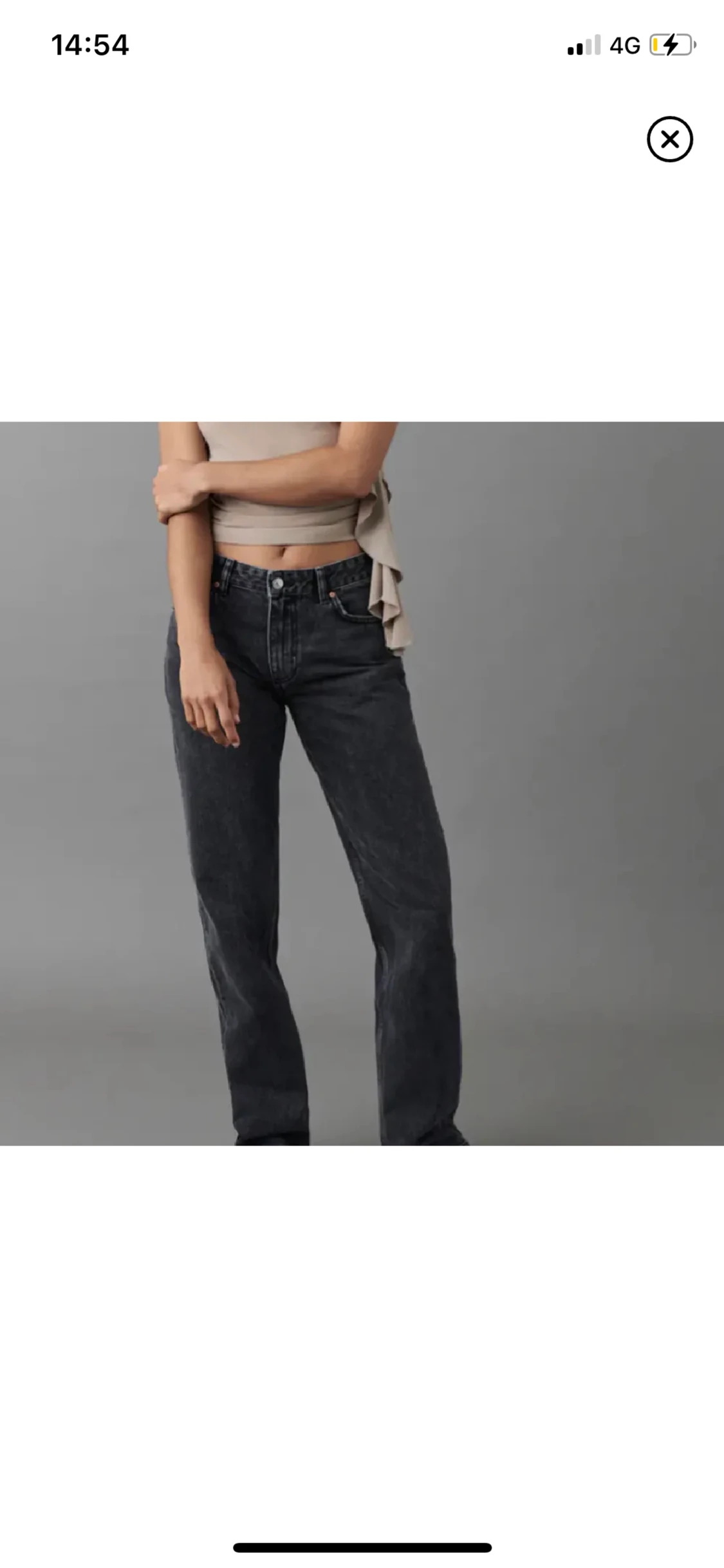 Svarta lågmidjade jeans 