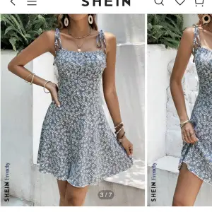 En blommig klänning från shein,  Strl 36,  Använd 1 gång,  Hittade inte orginalet på hemsidan, men är nått liknande. Skickar fler bilder vid intresse🥰