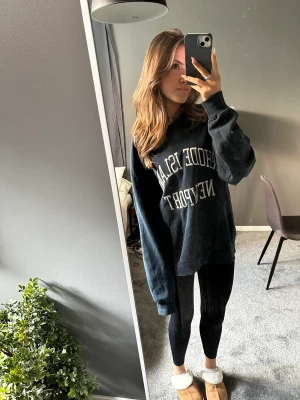 Sweatshirt - Sweatshirt från brandy Melville i en jättefin vintage blå färg. Kommer tyvärr inte till användning dock🫶🏼