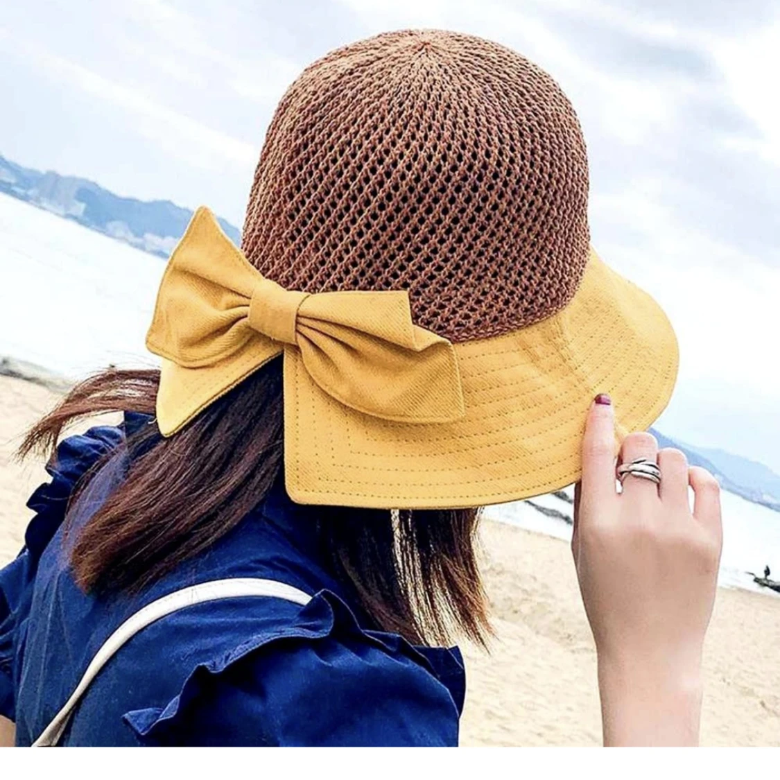 Sommarhatt med rosett för kvinnor - 90