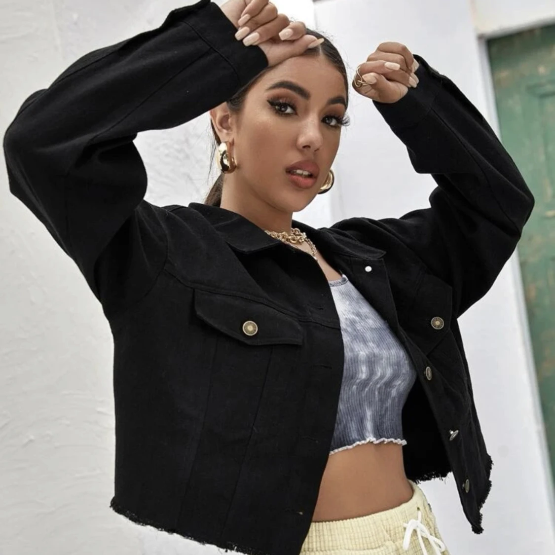 svart jeansjacka - 91