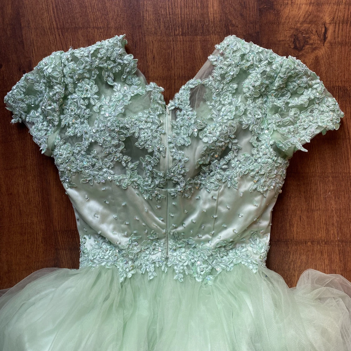 Vintage Grön Balklänning - 1