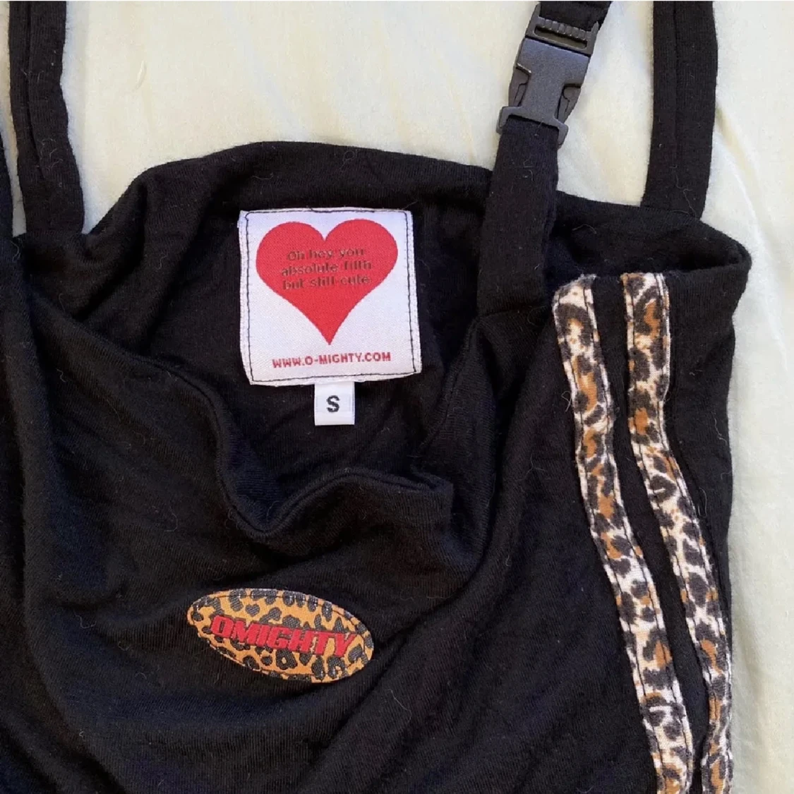 Omighty tank top leopard svart strl S - 91