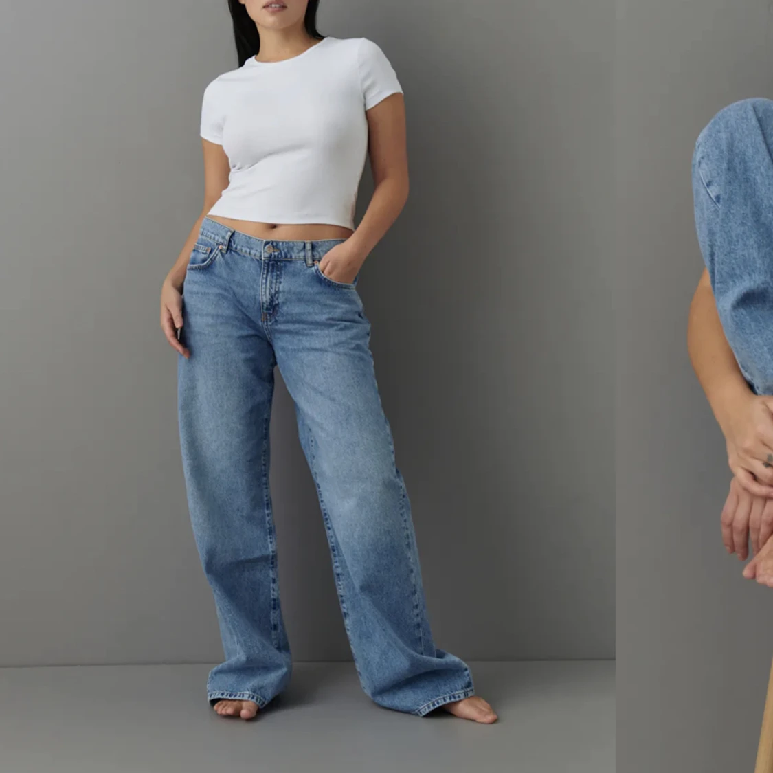 HELT NYA low wide jeans - 90