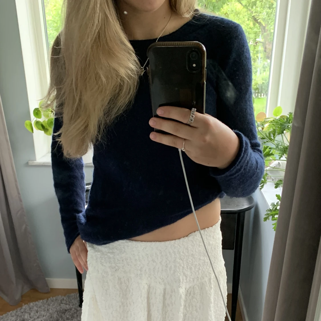 Marinblå tröja - 90