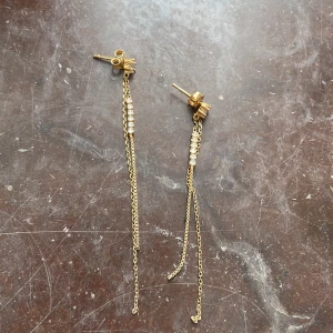 Guld örhänge  - Säljer dess guldörhänge som är köpta från glitter med gildplantering i. Byter gärna mot silver örhänge 