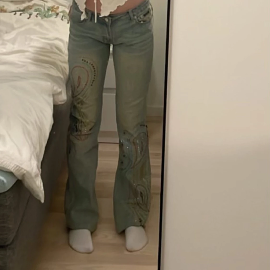 Vintage Lågmidjade bootcut jeans