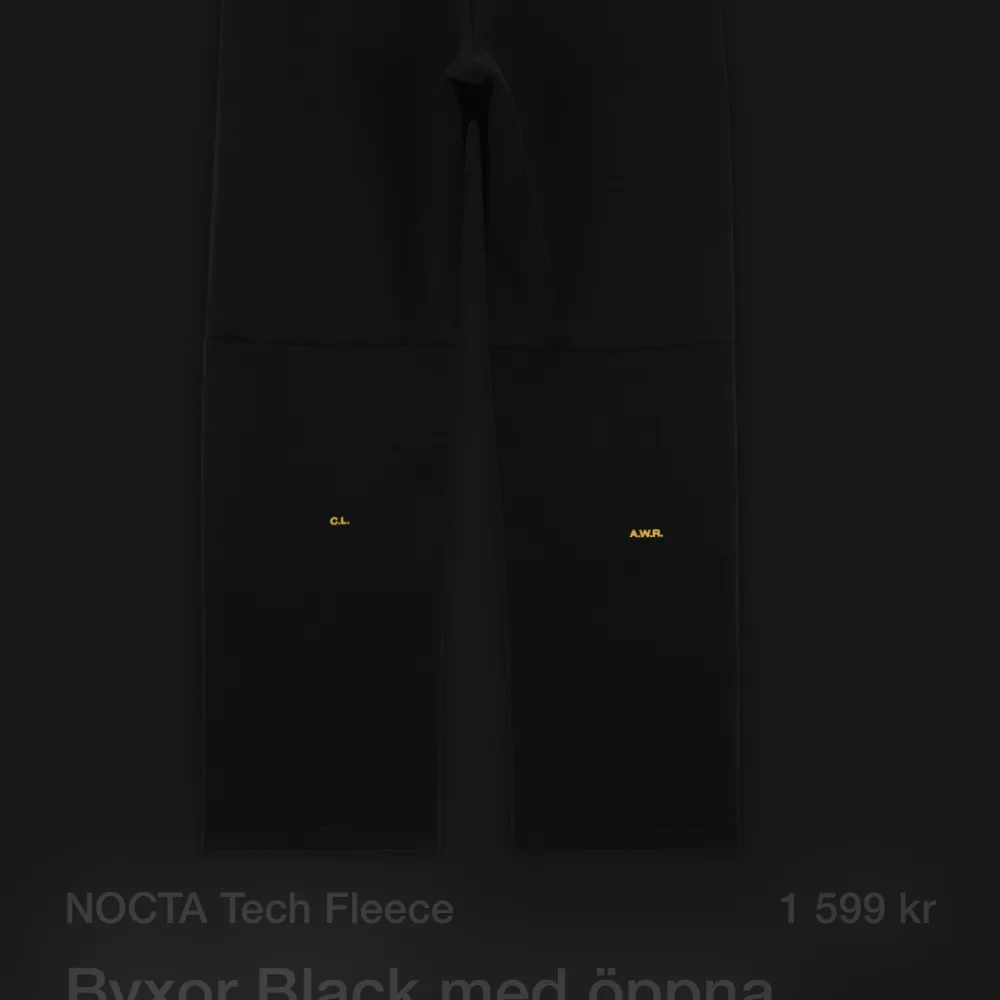 Nocta x Nike tech fleece pants i storlek M och helt nya med kvitto.. Jeans & Byxor.