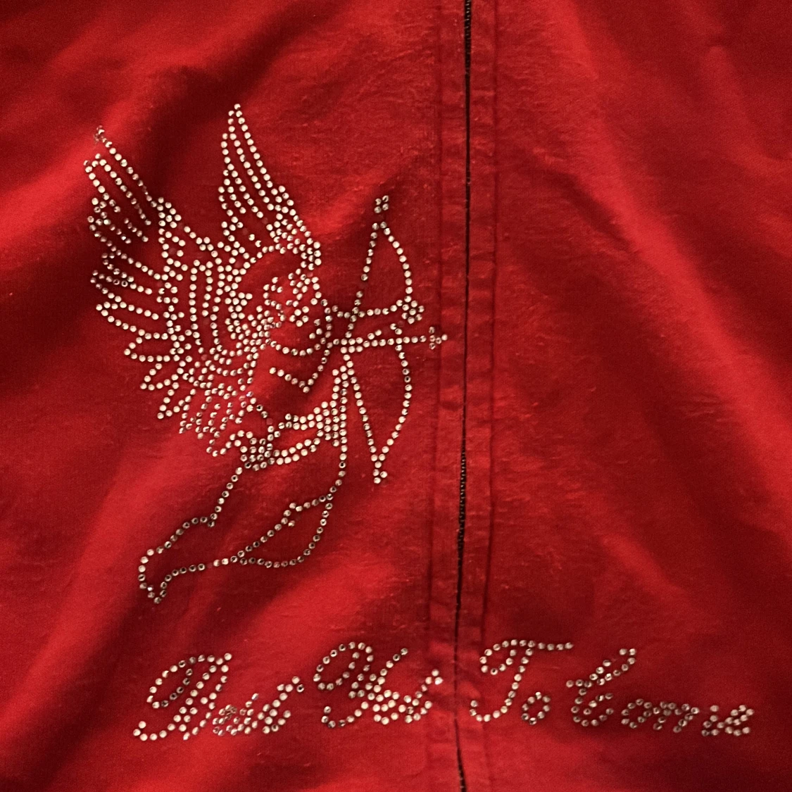 Rhinstone zip Hoodie  - 90