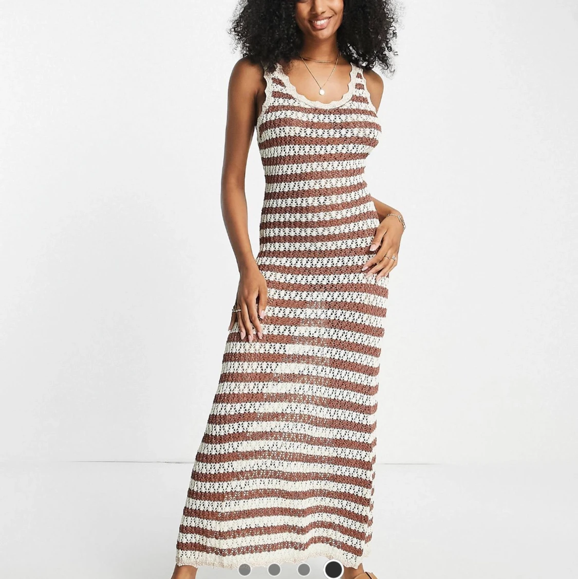 Randig  långklänning - 90