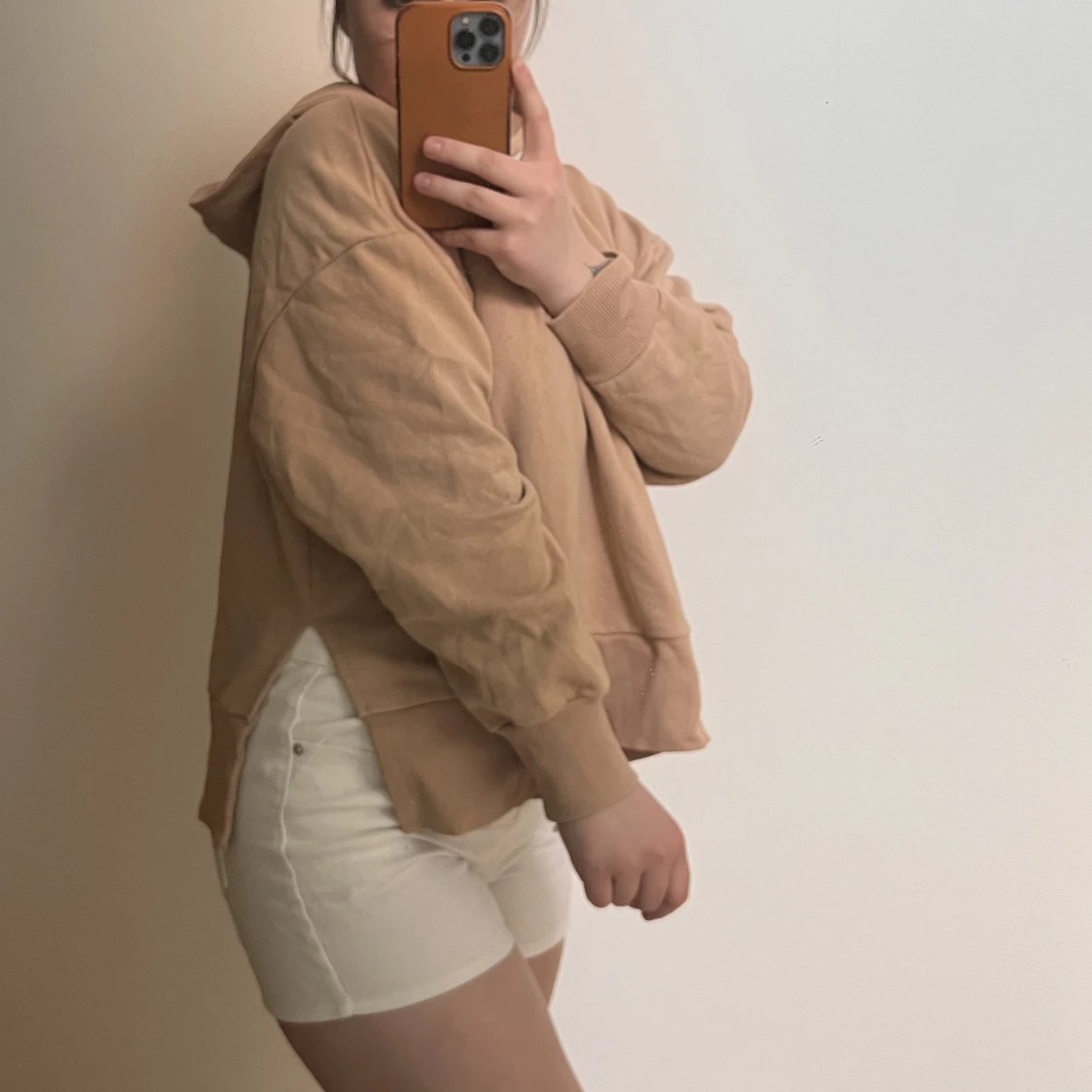 Sandfärgad Hoodie - 90