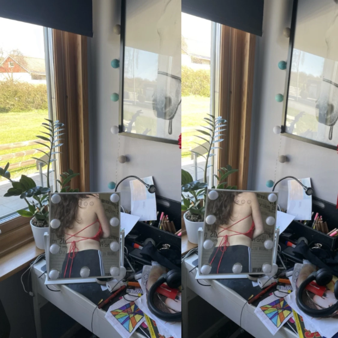 Röd strapless Topp - 90