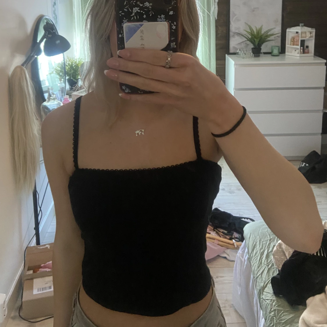 Svart basic linne - 90