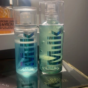 Milk primer & settingspray  - Säljer min milk primer och settingspray då det inte riktigt passade min hudtyp. Det är använda fåtal gånger och man ser på bilderna hur mycket produkt som finns kvar. Använd gärna köp nu.❤️ skriv vid fler frågor. Går ner i pris vid snabb affär.