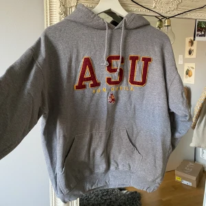 Hoodie med tryck - Hoodie med tryck i använt men fint skick! Okänd storlek men sitter lite oversized på mig som är strl S🪩