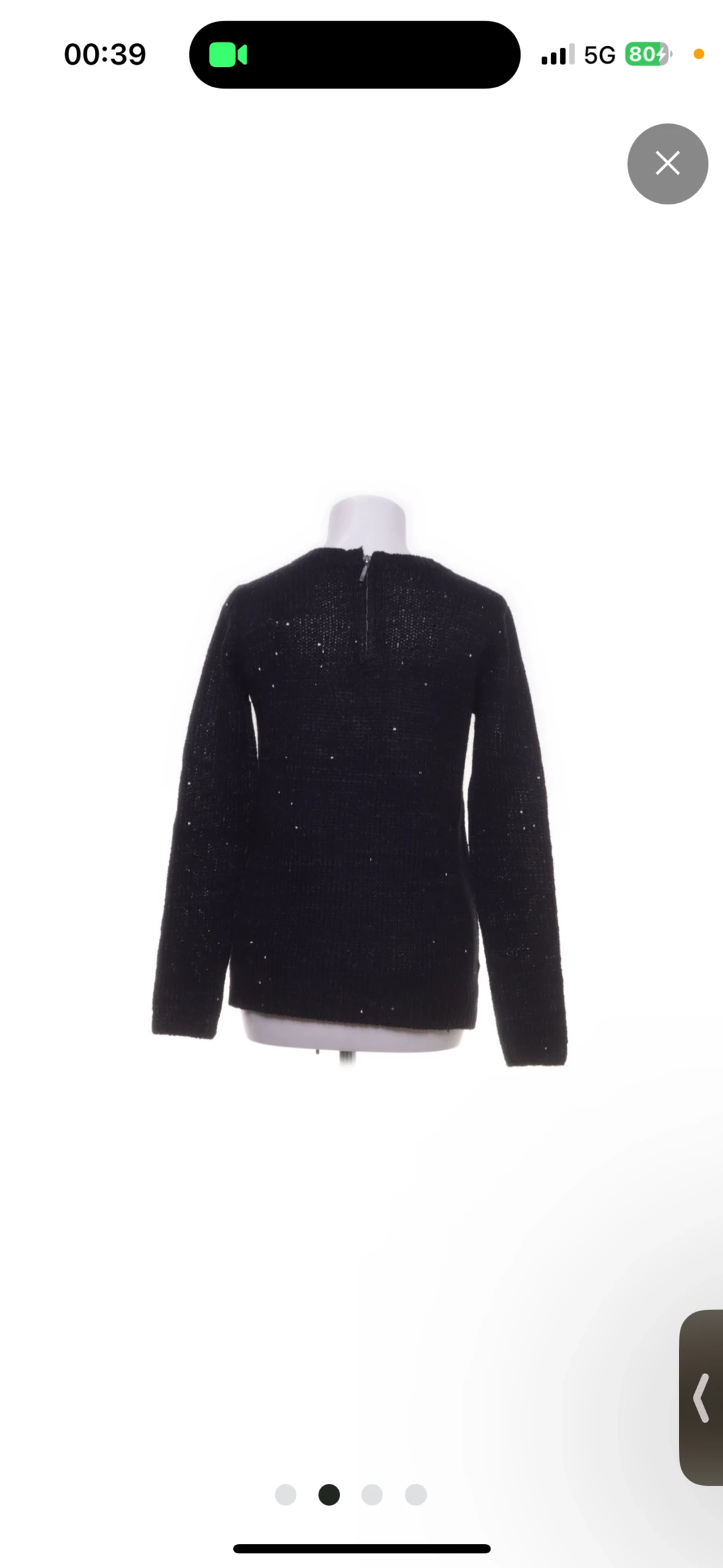 Glittrig stickad tröja - 90