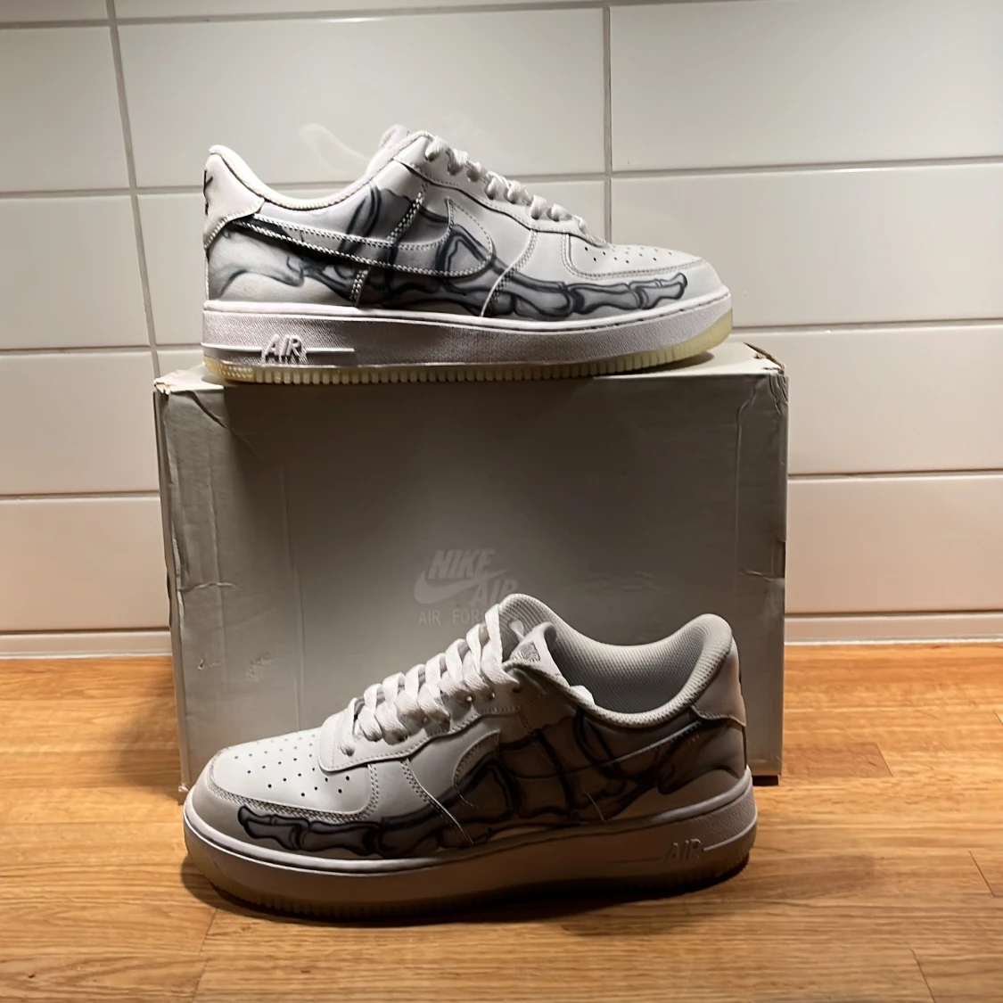 Air force 1 skeleton vit  - 90