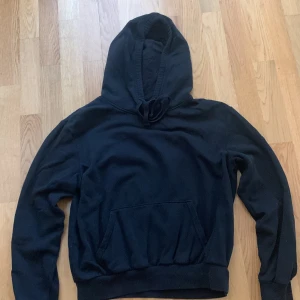 Svart hoodie - En svart hoodie använd ganska mycket men inget som märks på den och den är från hm därav priset, storlek s