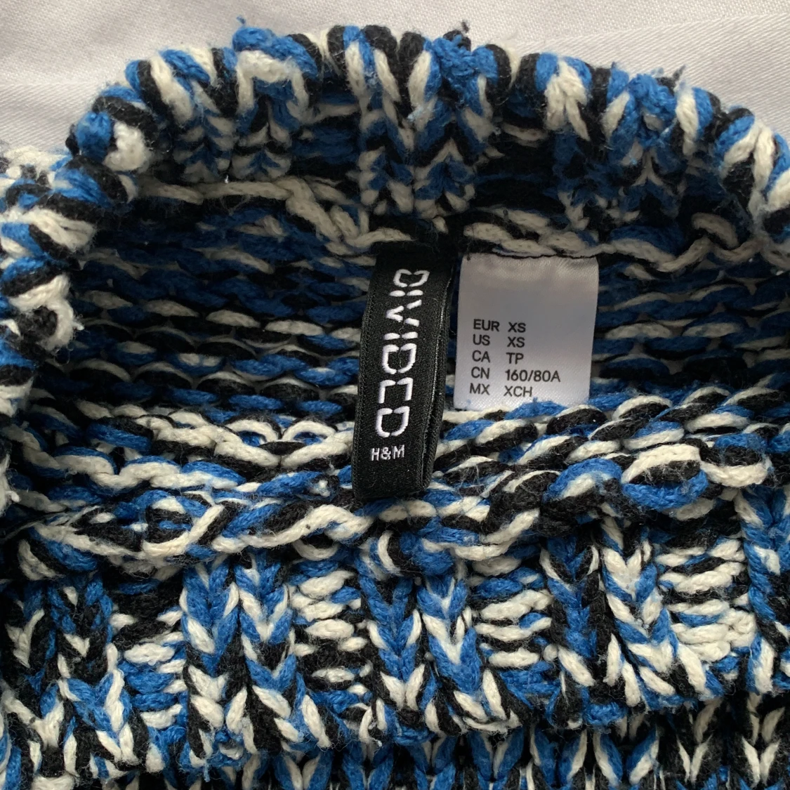 flerfärgad stickad tröja i grungestil  - 90