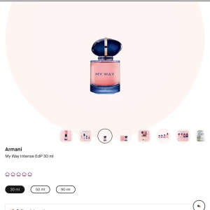 My way parfym - Säljer denna härliga my way intense parfymen ifrån Armani,endast sprejad ungefär 5 ggr så knappt använd❤️den är i 30 ml!nypriset ligger på runt 800